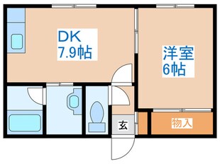 ジュネス大通の物件間取画像